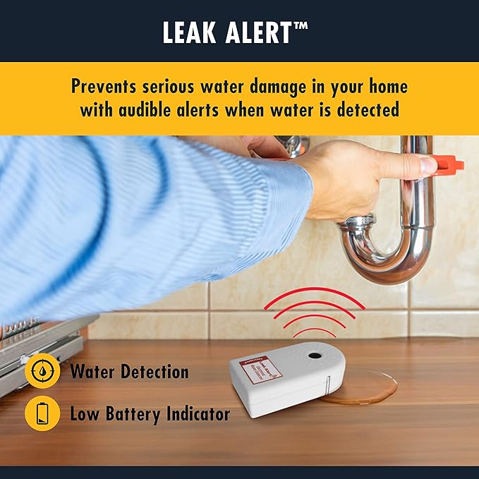 Zircon Leak Alert Water Leak Detector & Flood Sensor Alarm/Water Leak Sensor - Image 2