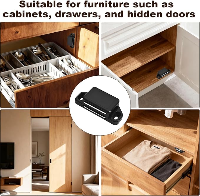 24 Pack Magnetic Push Latch, Heavy Duty Magnetic Touch Latch, - Image 6