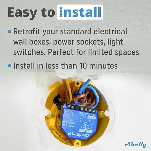 Shelly 1 Gen3, WiFi Smart Relay Switch - Image 4