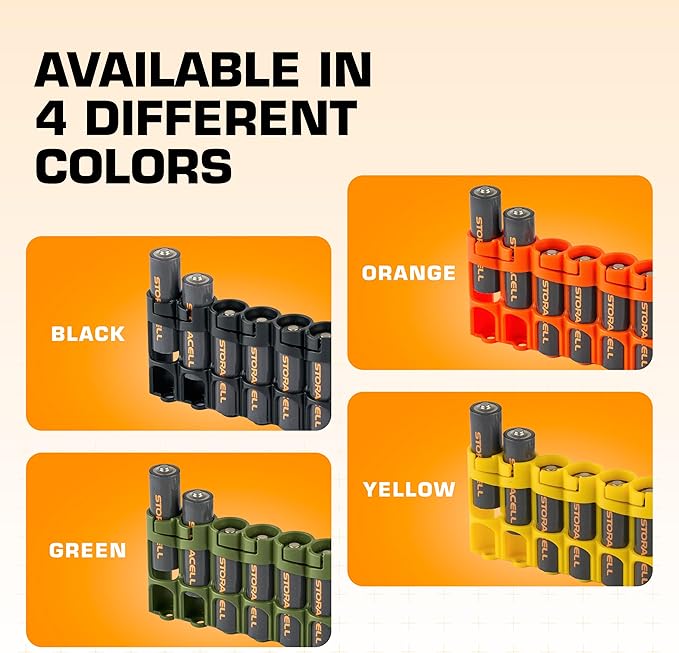Storacell Slimline AA-6 Battery Storage Caddy and Dispenser, Holds 6 AA - Image 6