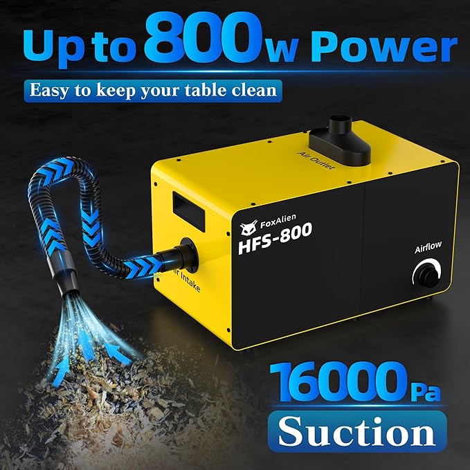 FoxAlien 800W Desktop Dust Collector HFS-800 - Image 4