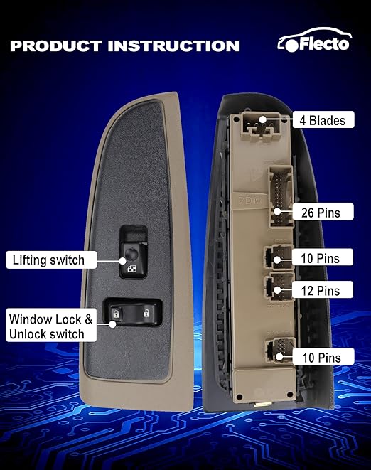 Flecto 19115820 Power Window Switch Front Passenger Side - Image 3