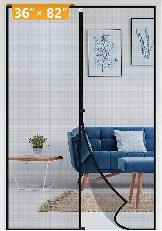 Yotache Magnetic Screen Door for 36"x82" Doors, Screen Size 38"x83" by yotache