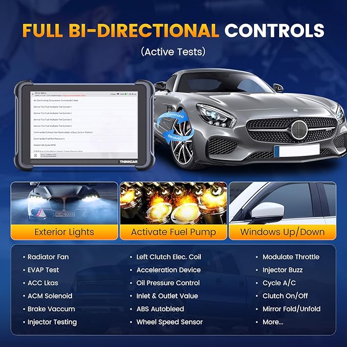 THINKCAR Bidirectional Scan Tool, THINKSCAN 689BT All System Automotive - Image 3