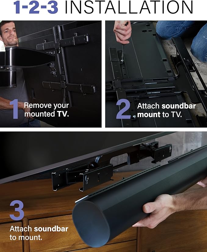SANUS Soundbar TV Mount for Sonos Arc & Sonos Arc Ultra Soundbar – Depth - Image 6