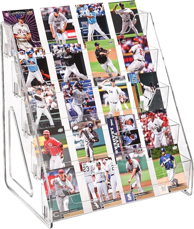 CELSOL 2 Pack Upgraded 5 Tier Acrylic Card Display Stand, Sports Cards by Unknown