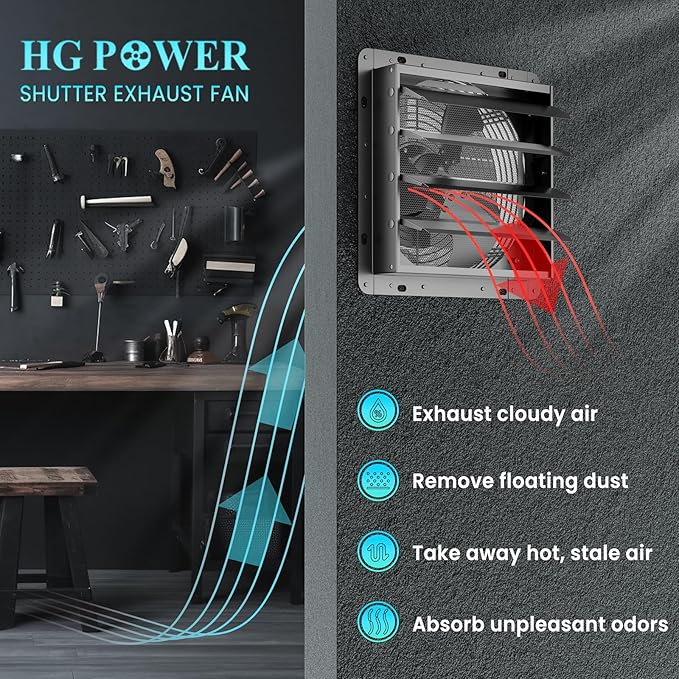 HG Power 16 Inch Shutter Exhaust Fan - Image 4