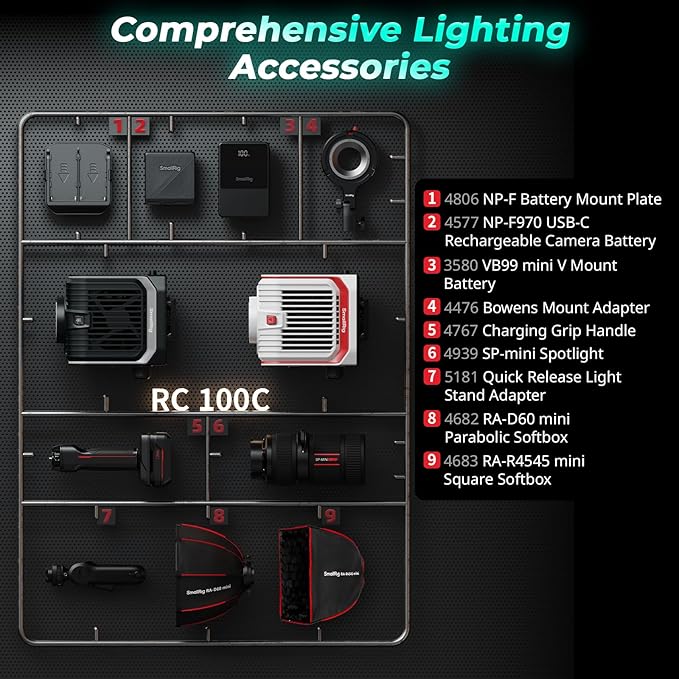 SmallRig RC 100C RGBWW LED Video Light, - Image 7