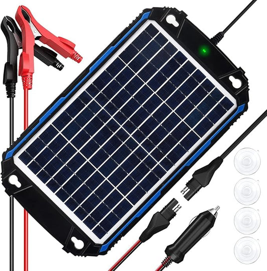 SUNER POWER Waterproof 10W 12V Solar Battery Charger & Maintainer Pro, Built-in by SUNERPOWER