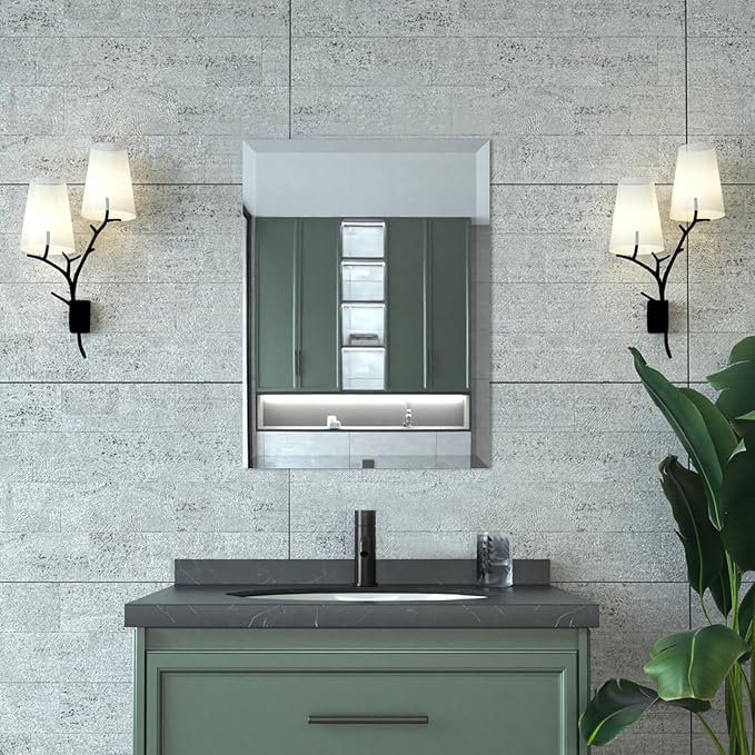 Mirrorons Beveled Mirror, Bathroom Mirrors by Mirrorons