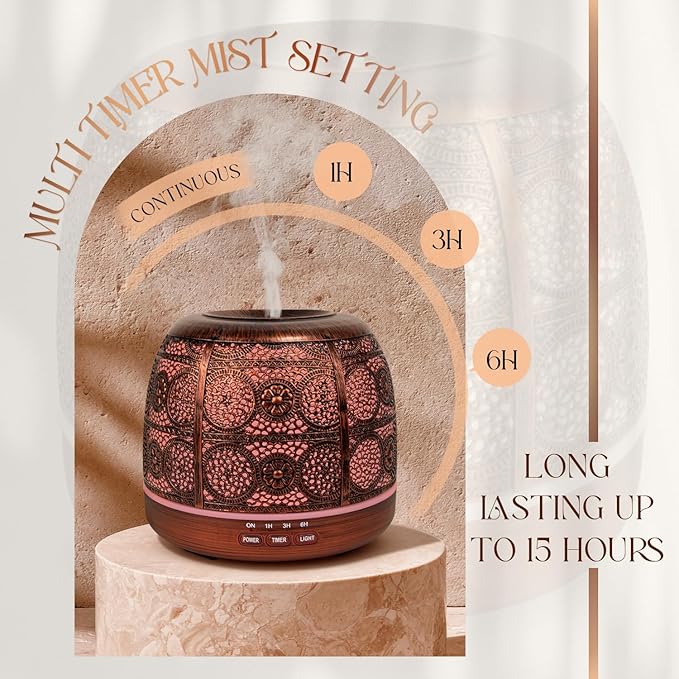 ARVIDSSON 500ml Essential Oil Diffuser, Metal Diffusers - Image 6