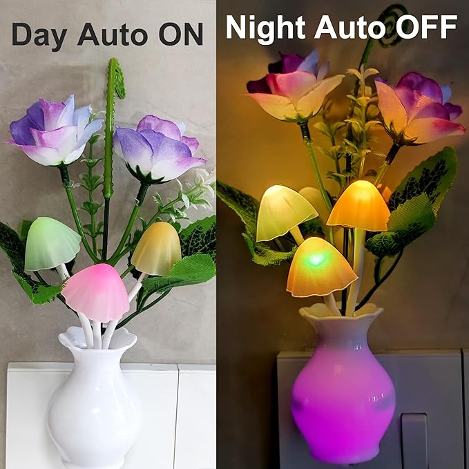 AUSAYE Color-Changing LED Night Light, Home Décor Lamp Dream Nightlight Purple - Image 2