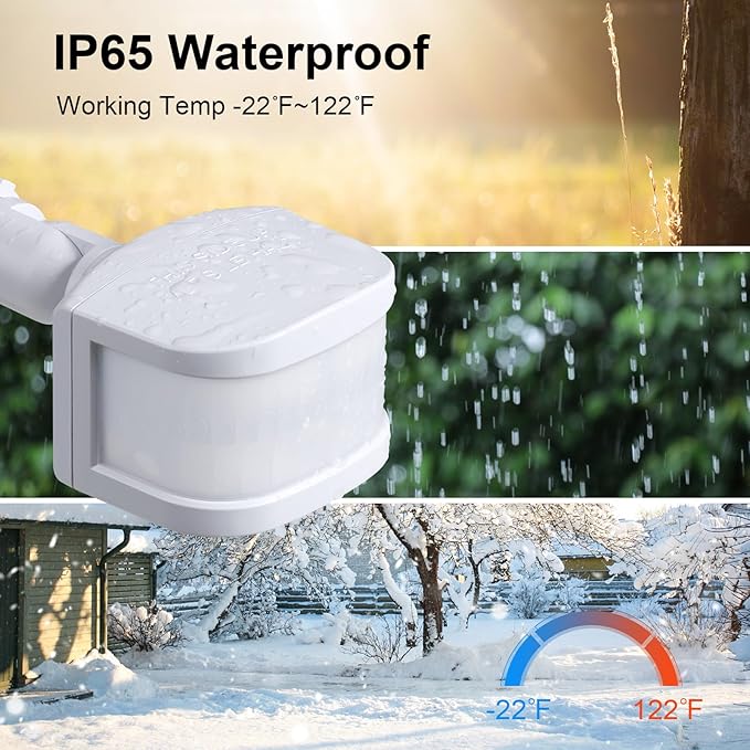 TREEWELL 2 Pack 240-Degree Replacement Motion Sensor, Adjustable LUX & Time & - Image 6