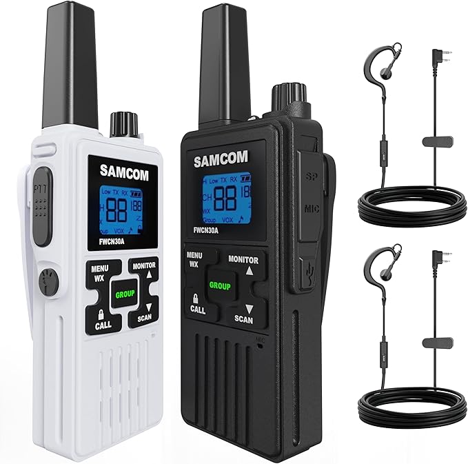 SAMCOM Group Call Walkie Talkies, FWCN30A 2 Way Radio Long Range, 22 Channel by SAMCOM
