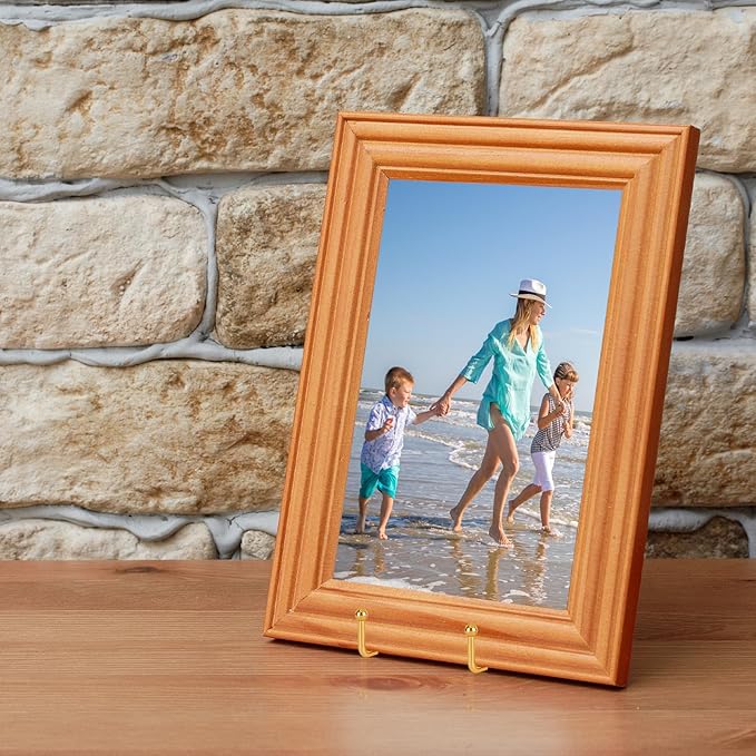 IBosins 5 Pack 8 Inch Plate Holder Display Stands, Large Metal Gold Frame Stand - Image 7