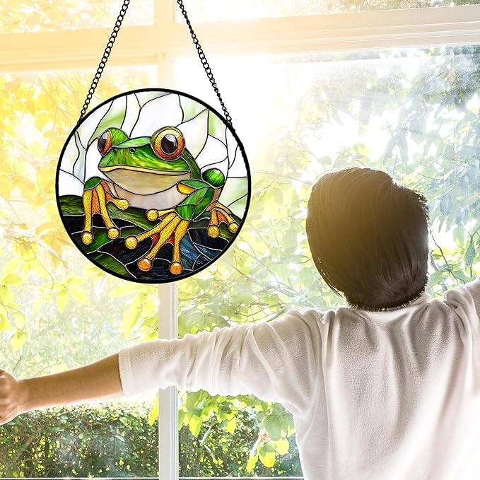 DASTOLL Stained Glass Window Hanging, and Mom 9.8 in - Image 3