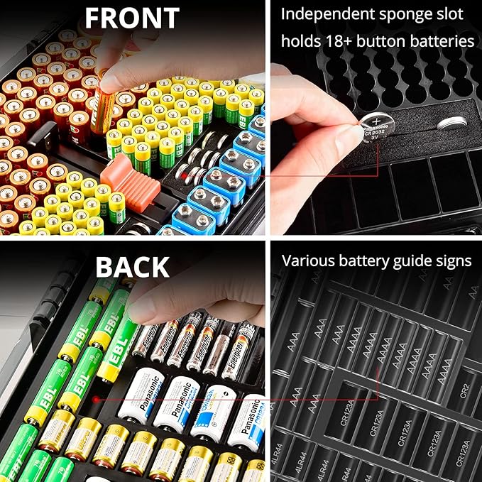 Aptbyte Battery Organizer Storage Holder Box Case - Image 5
