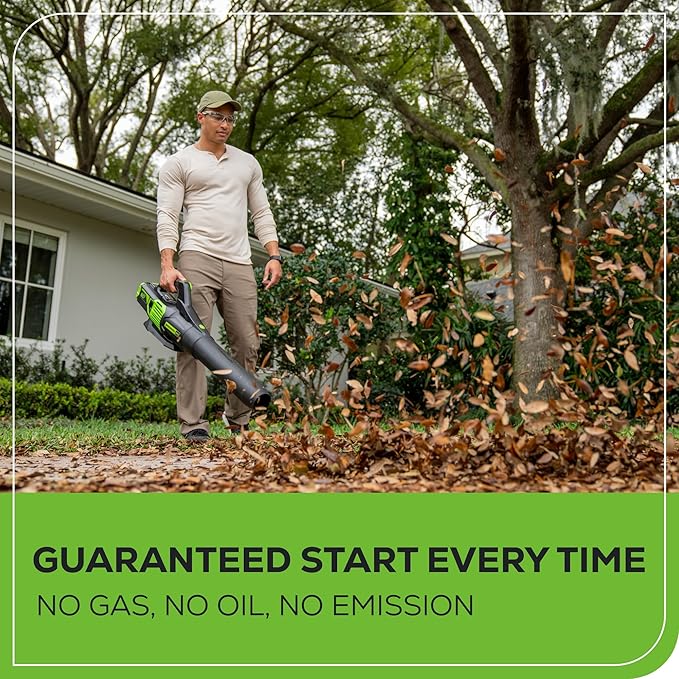 Greenworks 60V 700 CFM Brushless Leaf Blower, 5.0 Ah Battery and Rapid Charger - Image 6