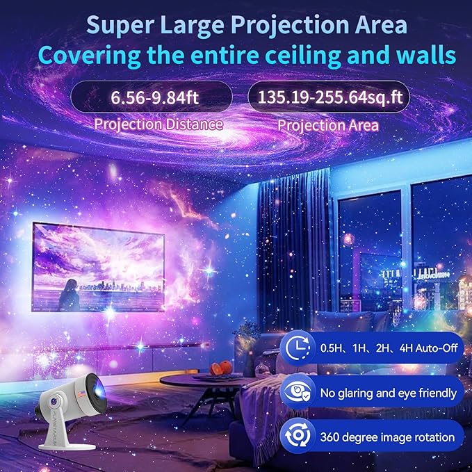 Star Projector, Galaxy Projector Upgraded Clear Lens, 10 Realistic Planetarium - Image 5