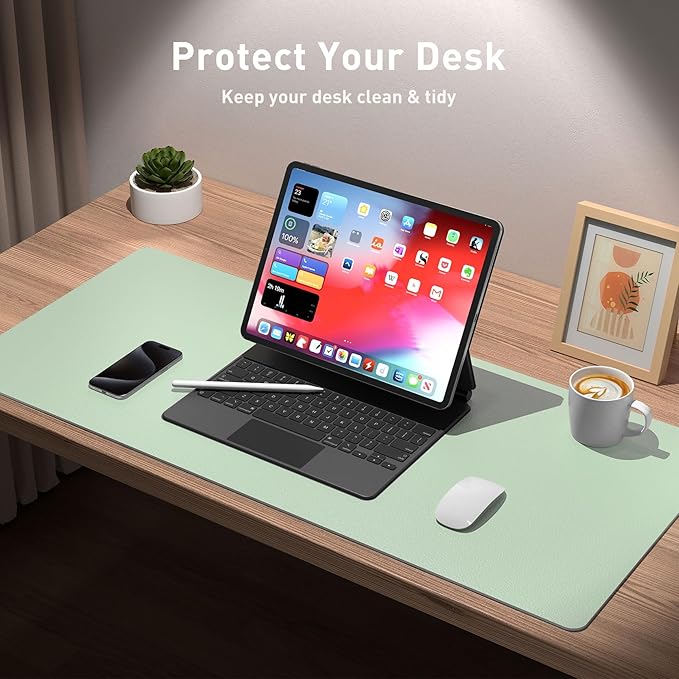 Aothia Large PU Leather Desk Pad Protector – Non-Slip Mouse Pad & Writing Mat - Image 4
