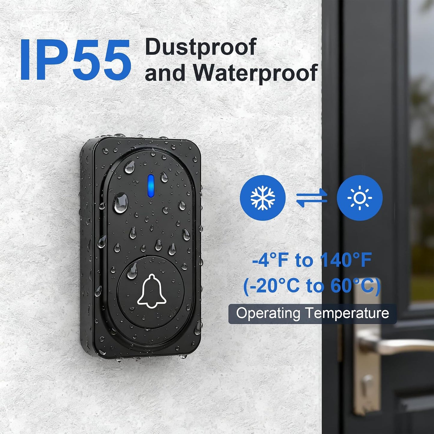 PGST Wireless Doorbell for Home,1000Ft Range & 36 Chimes Battery Doorbell | Works Right Out of the Box,Easy installation,7-Level Volume Control,Waterproof Door Bell,Memory Function,for Home/Kids/Office