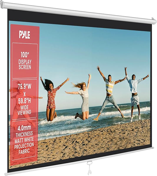 Pyle Manual Pull Down Projector Screen by PyleUSA
