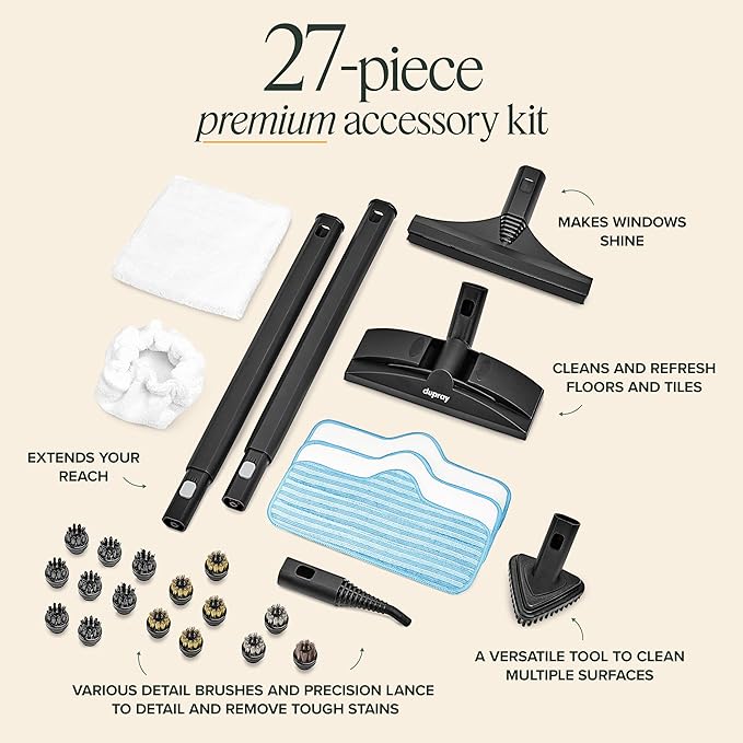 Dupray Neat Steam Cleaner with 27-Piece Accessory Kit – High-Performance - Image 3