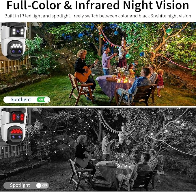 VSTARCAM Three-Lens Security Camera, 2K Outdoor Camera, Human Detection - Image 3
