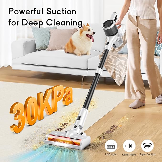 BSNAW Cordless Vacuum Cleaner for Home, 8-in-1 Lightweight Stick Vacuum - Image 2