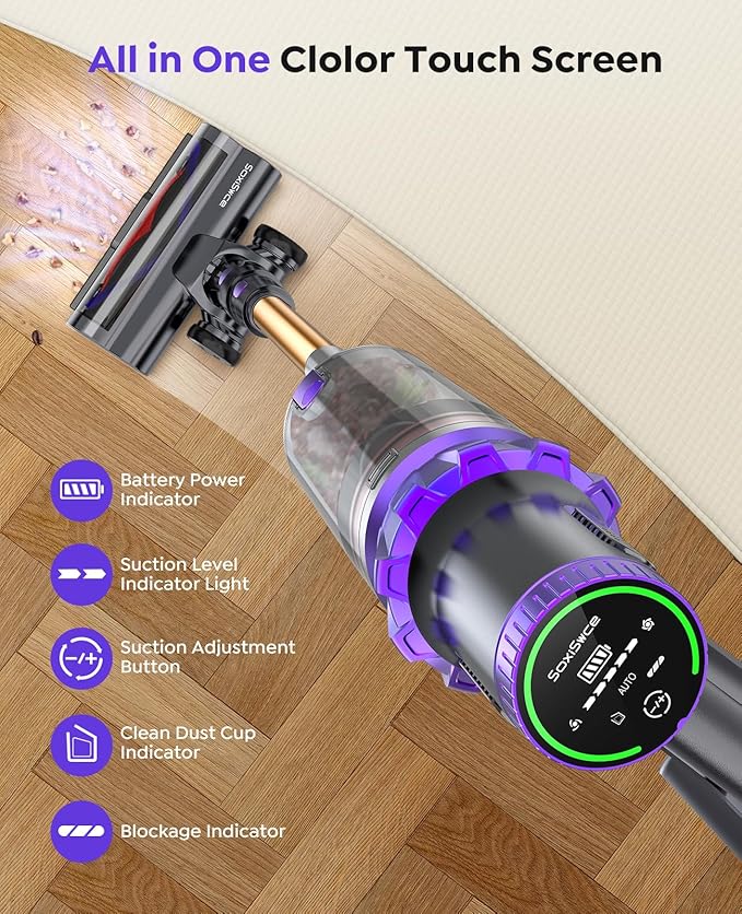 Cordless Vacuum Cleaner, 50KPA Powerful Suction, 70Min Runtime Vacuum Cleaners - Image 7