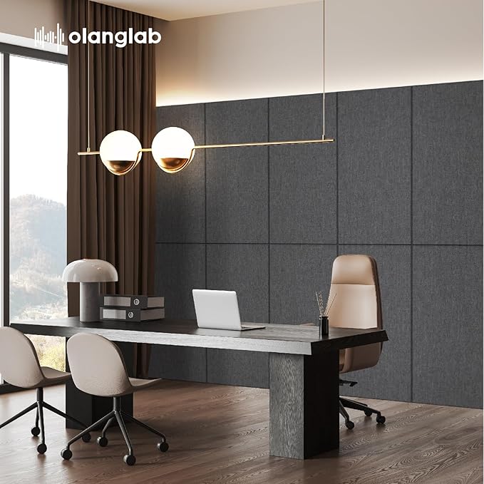 Olanglab Sound Absorbing Acoustic Wall Panels 2 Pack, Large Fabric Wrapped - Image 8