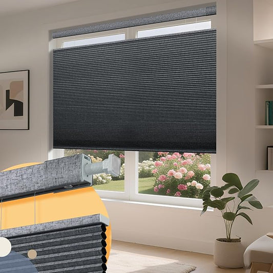 Boolegon No Drill No Tools Cellular Shades Top Down Bottom Up Honeycomb Blinds by Boolegon