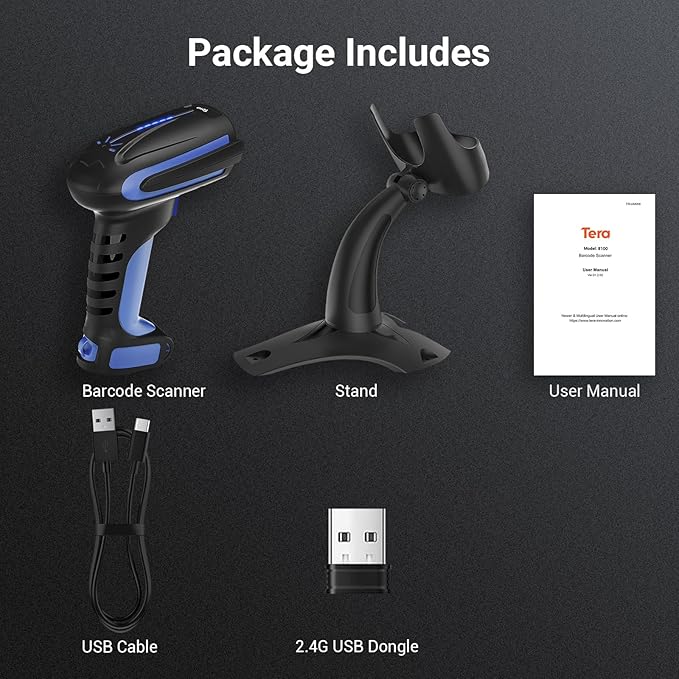 Tera Barcode Scanner Wireless 2D QR - Image 8