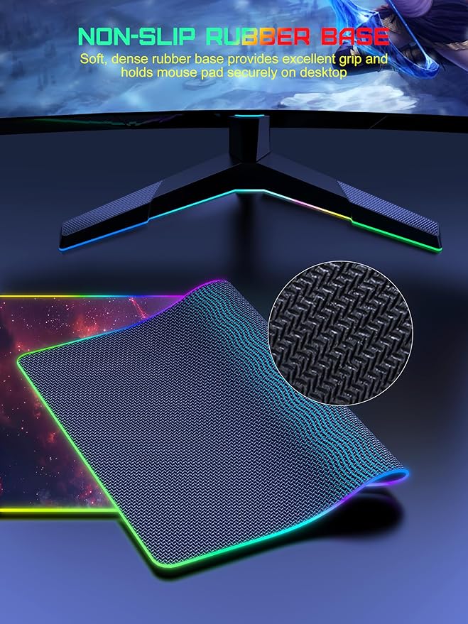 TopMade Wireless Charging Mouse Pad, RGB Gaming Mousepad Home Office Desk Pad - Image 7