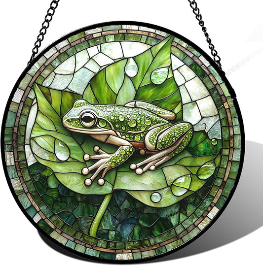CRISGIF Stained Glass Window Hanging by Follow