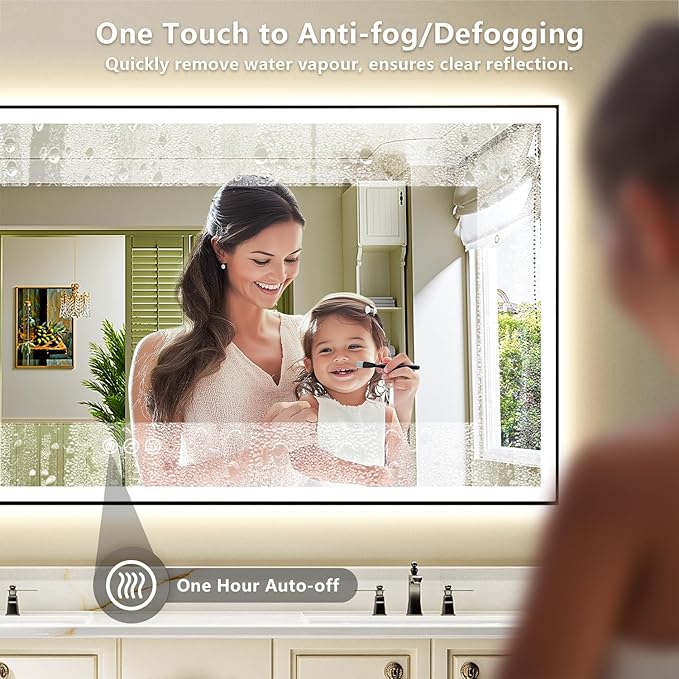 YEELAIT 72x40 Inch LED Bathroom Mirror - Image 6
