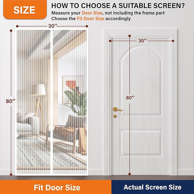 Magnetic Screen Door，Screen Door Mesh，Keep Bugs Out, Heavy-Duty Mesh Curtain - Image 3