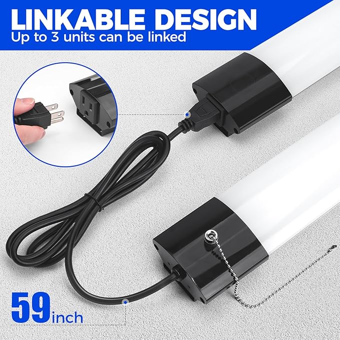 Barrina BS84 LED Shop Lights for Workshop 4FT, 5000K Linkable Light Fixture for - Image 6