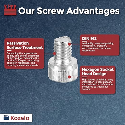 Kozelo 50pcs Socket Head Cap Screws - Image 3