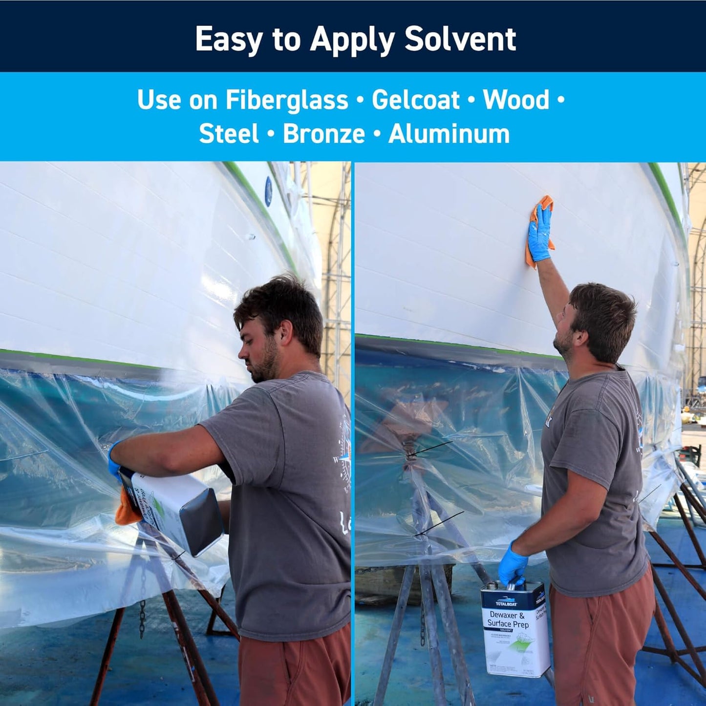 TotalBoat Dewaxer and Surface Prep for Marine Paint & Varnish - Gallon | Paint Prep Solvent Removes Dirt, Wax, and Grime before applying Marine Paint & Varnish; Cleans Painting Equipment & Tools