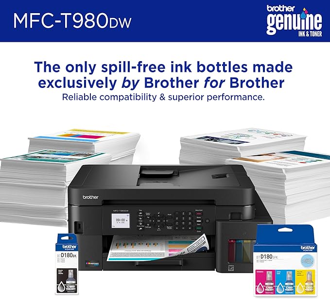 Brother INKvestment Tank 980 Wireless and Ethernet Color Inkjet All-in-One - Image 4