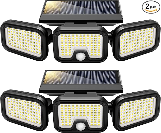 VIVOHOME Solar Flood Lights Outdoor, 256 LED 2500LM Motion Sensor Lights by VIVOHOME