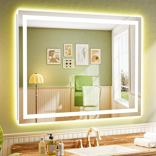 YEELAIT 44x32 Inch LED Bathroom Mirror by YEELAIT