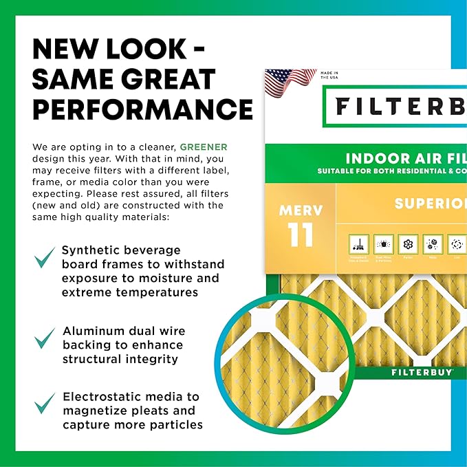 Filterbuy 23x23x1 Air Filter MERV 11 Superior Pet & Allergy Defense, - Image 3