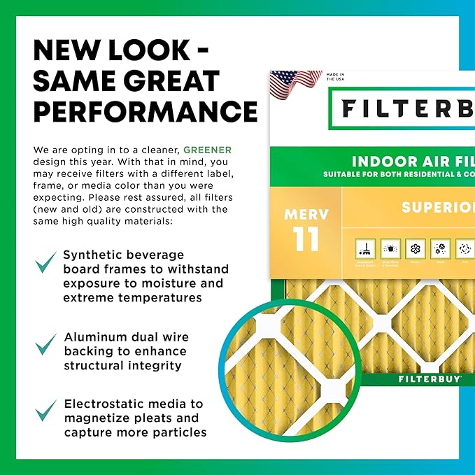 Filterbuy 19.5x19.5x1 Air Filter MERV 11 Superior Pet & Allergy Defense - Image 3