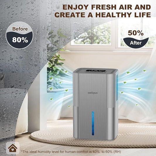 Aerbyon Dehumidifiers for Home 95 OZ Water Tank Dehumidifier for Bathroom - Image 2