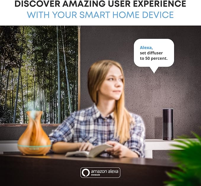 Sierra Modern Home Smart WiFi Wireless Essential Oil Aromatherapy Diffuser - Image 6