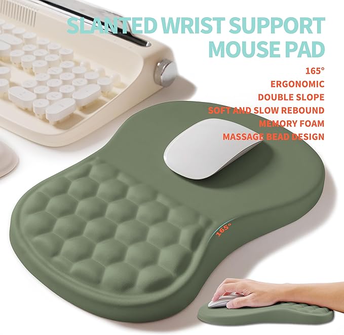 KUOSGM 2-in-1 Ergonomic Set, Wave Rise Keyboard Wrist Rest and Massage Bulge - Image 3