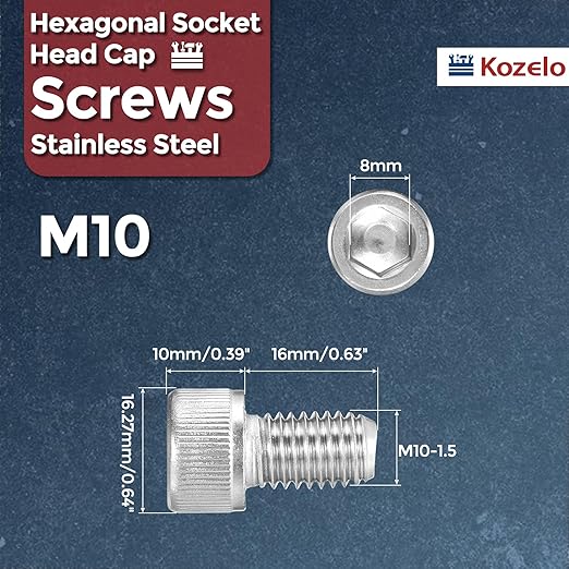 Kozelo 10pcs Socket Head Cap Screws - Image 2