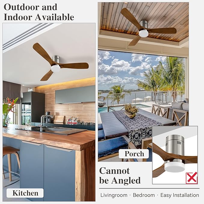 SMAAIR 52 Inch Flush Mount Ceiling Fan - Image 6